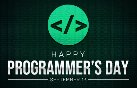Happy Programmer's Day. Design for greeting card, poster and banner.