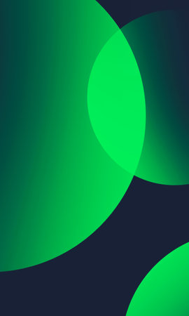 Abstract background with green circles. Vector illustration for your graphic design.の写真素材