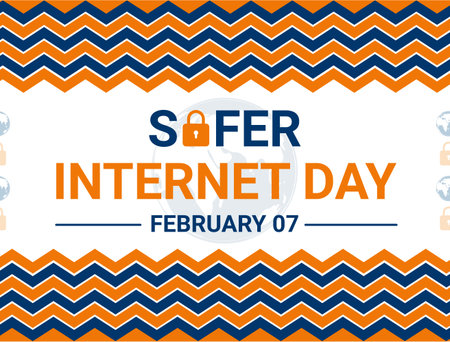 abstract cyber security day background with some special objects. vector illustrationの写真素材