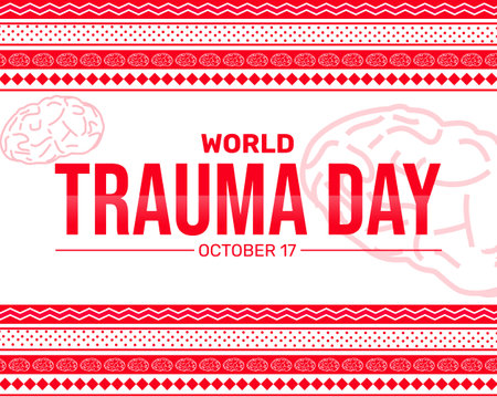 World Trauma Day. Holiday concept. Template for background, banner, card, poster with text inscription. Vector illustration.の写真素材