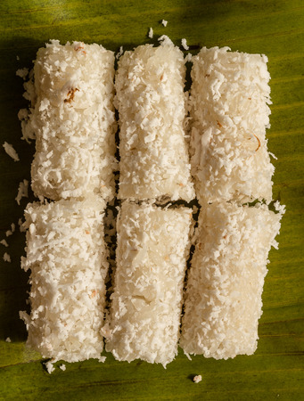 Dessert was coconut sticky rice, mixed report Boulderの写真素材