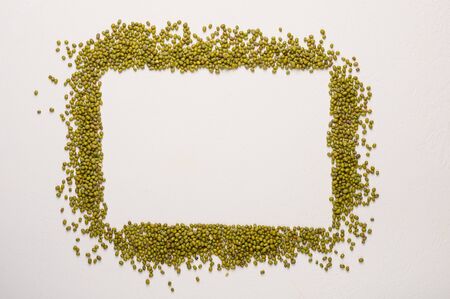 The concept of frame of mash. Healthy and dietary food. Top view. Copy spaceの写真素材