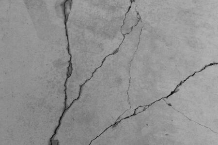 Crack in concrete on a Los Angeles streetの写真素材