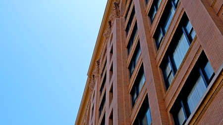 Elements and facades of buildings on the streets of Los Angeles, USA, July 2019.のeditorial素材