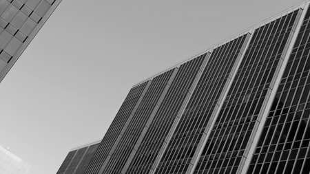 Elements and facades of buildings on the streets of Los Angeles, USA, July 2019.のeditorial素材