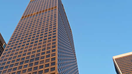 Elements and facades of buildings on the streets of Los Angeles, USA, July 2019.のeditorial素材