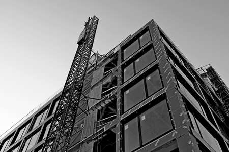 Elements and facades of buildings on the streets of Los Angeles, USA, July 2019.のeditorial素材