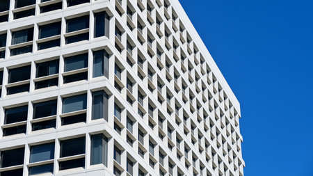 Elements and facades of buildings on the streets of Los Angeles, USA, July 2019.のeditorial素材
