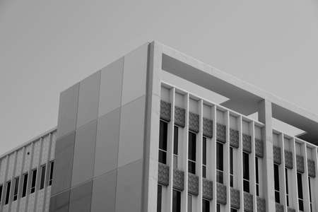 Elements and facades of buildings on the streets of Los Angeles, USA, July 2019.のeditorial素材