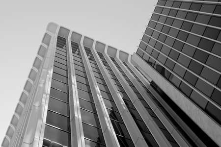 Elements and facades of buildings on the streets of Los Angeles, USA, July 2019.のeditorial素材