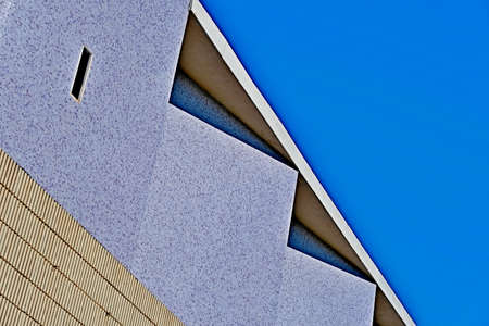 Elements and facades of buildings on the streets of Los Angeles, USA, July 2019.のeditorial素材