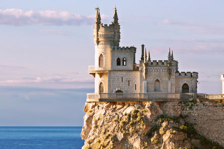 Lastochkino gnezdo, nest of Swallow, Crimea, Russiaのeditorial素材