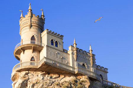 Lastochkino gnezdo / Swallow's nest, Crimea, Russia. Close viewのeditorial素材