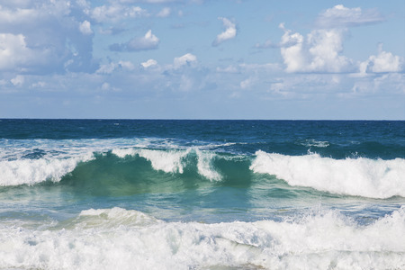 Beautiful seascape with emerald wavesの写真素材