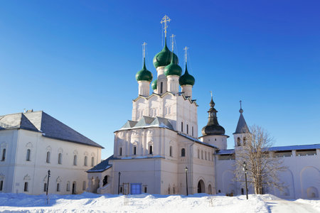 The Kremlin of Rostov the Great in winter, Russia