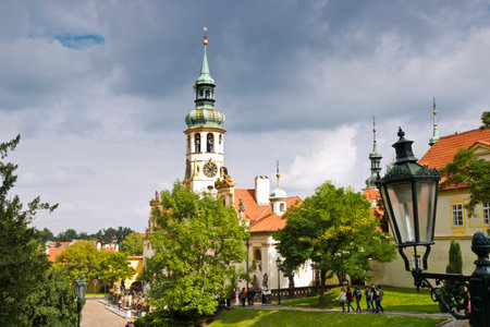 PRAGUE, CZECH REPUBLIC - SEPTEMBER 10, 2014: Loreta is a large pilgrimage destination in Hradcany, a...