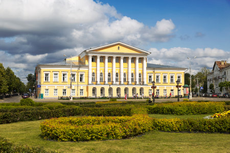 KOSTROMA, RUSSIA - JULY 24, 2014: The farmstead house of 19 century, which belonged to Lieutenant General Borshchovのeditorial素材