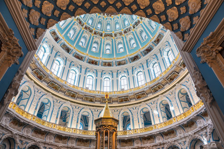 ISTRA, RUSSIA - MAY 27, 2016: The interior of the Voskresensky New-Jerusalem Stavropegial male monastery, Istra, Moscow region, Russia. The monastery was founded in 1656 by Patriarch Nikonのeditorial素材