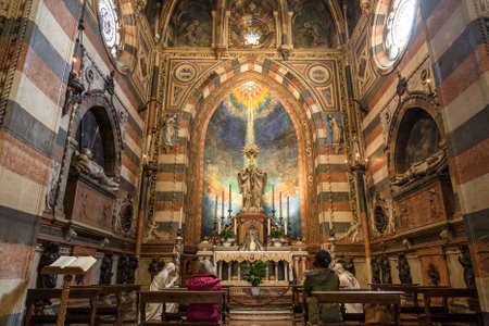 The interior of the Basilica of St. Anthony in Padua, Italyのeditorial素材