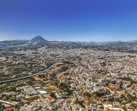 Top view of the city of Heraklion, Crete, Greeceの写真素材