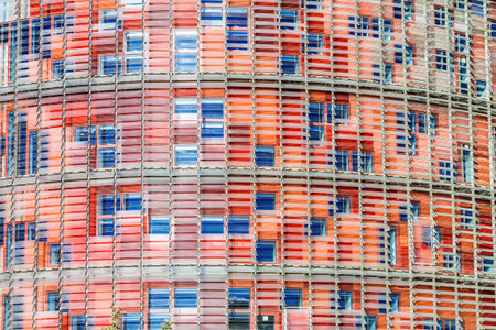 The Agbar tower in Barcelona, a fragment. Spainのeditorial素材