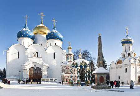 The Trinity-Sergius Lavra in winter, Sergiev Posad. Moscow region, Russia