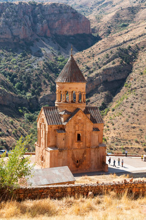 Church Surb Astvatsatsin in the medieval monastery of Noravank in Armenia. It was founded in 1205のeditorial素材