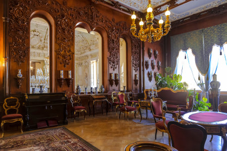 The interior of the Tapestry living room  in Yusupov Palace on Moika river embankment, St....