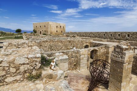 Ruins of the Venetian castle Fortezza in Rethymno, Crete, Greece