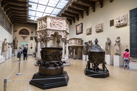 European art of the Middle Ages. Hall of the museum named after AS Pushkin. Moscow, Russiaのeditorial素材