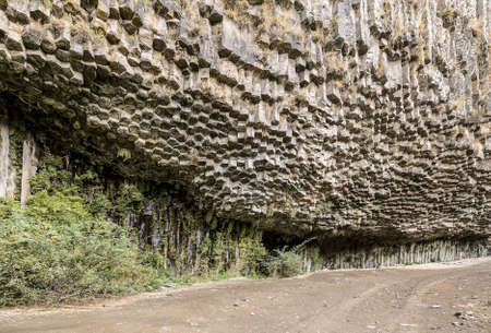 Basalt gorge of Garni in Armenia in the Kotayk region, near the village of Garniの写真素材