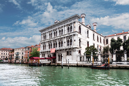 The Palazzo Vendramin-Calergi building on the banks of the Grand Canal in Venice, currently in house a casino and the Wagner Museum. Italyのeditorial素材