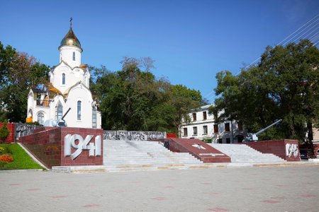 Memorial dedicated to the sailors who died in the Great Patriotic War. Vladivostok, Russiaのeditorial素材
