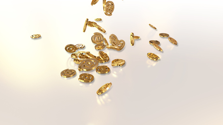 Signs of email falling on a pile. Volumetric models.の写真素材