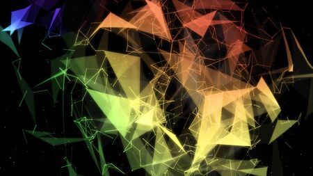 3D rendering of an abstract network plexus. Background for scientific and business technologies. Web...