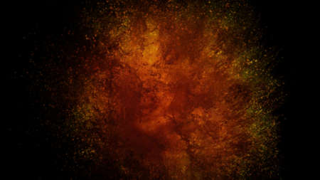 3D rendering of a colorful explosion of fiery particles. Bright colors and fiery color transitions...