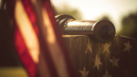 American flag Symbols of the American nation and freedom. Symbols of the most prosperous and successful country in the worldの素材