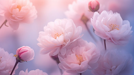 Bright colorful composition of flowers of pastel colors. Unique natural colorsの素材