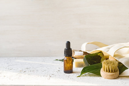 Male self-care. Natural eco cosmetic products for skin care of face, body.の写真素材