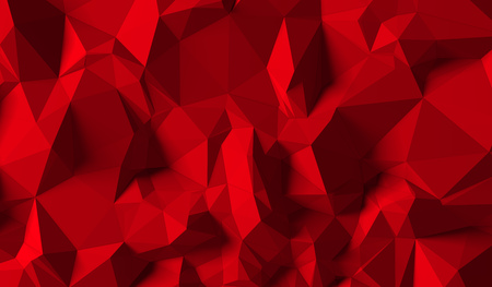 Red background of triangles 3d for decoration and designの写真素材