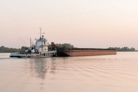 Large floating barge