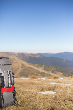 Hiking in Caucasus mountains.