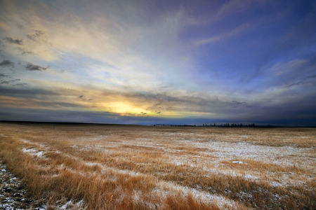 buryatia sunset landscapeの写真素材