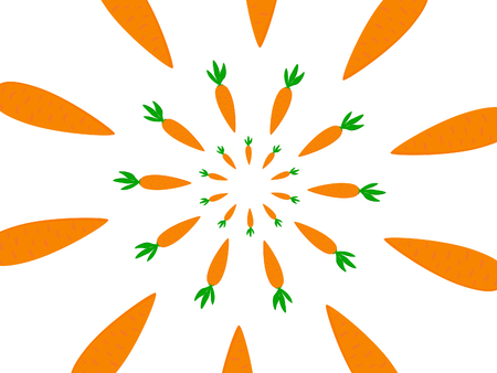 A simple design of tasty and fresh carrots on a light backgroundのイラスト素材