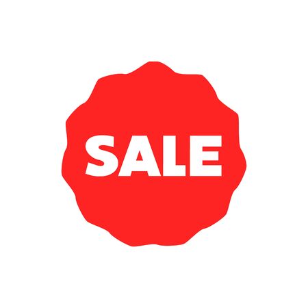Sale, price tag icon isolated on white background. Vector flat sign design illustrationのイラスト素材