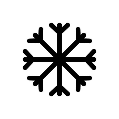 Snowflake doodle icon vector illustration isolated on the white backgroundのイラスト素材