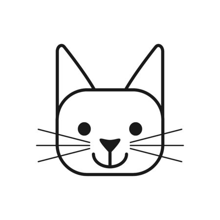 Cute little cat isolated on light backgroundのイラスト素材