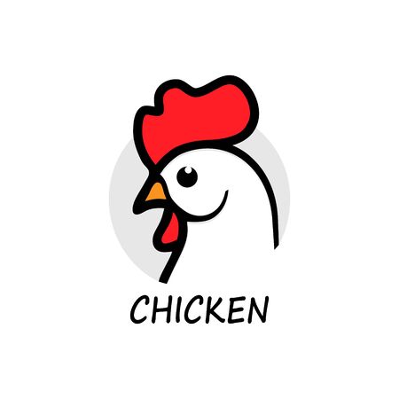 Chicken illustration isolated on white.のイラスト素材