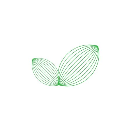 Eco leaf icon isolated on whiteのイラスト素材