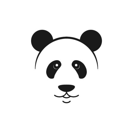 Panda bear vector stock illustration isolated on white background.のイラスト素材